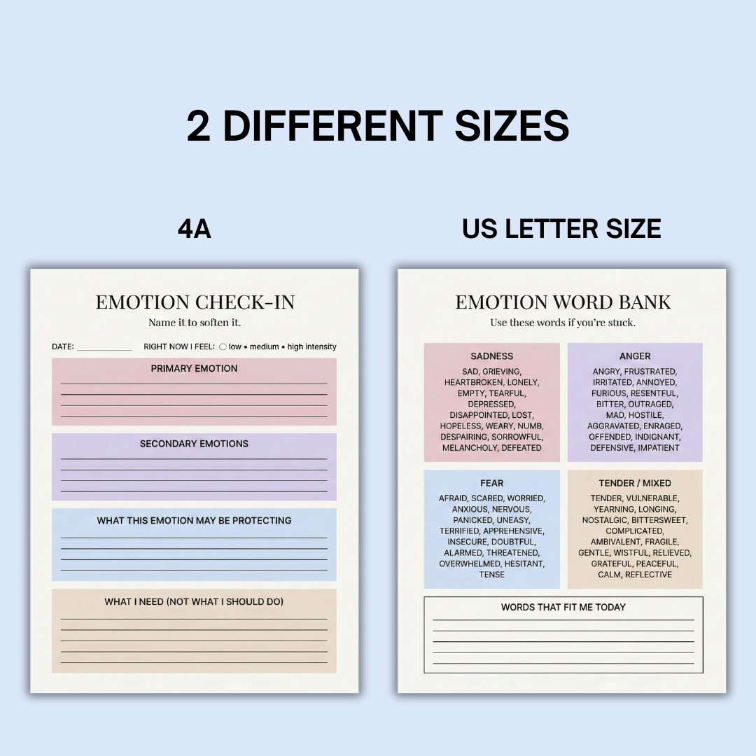 Grief & Loss Workbook, 50 Pages, Coping Skills, Reflection Prompts, Emotional Resilience, Healing