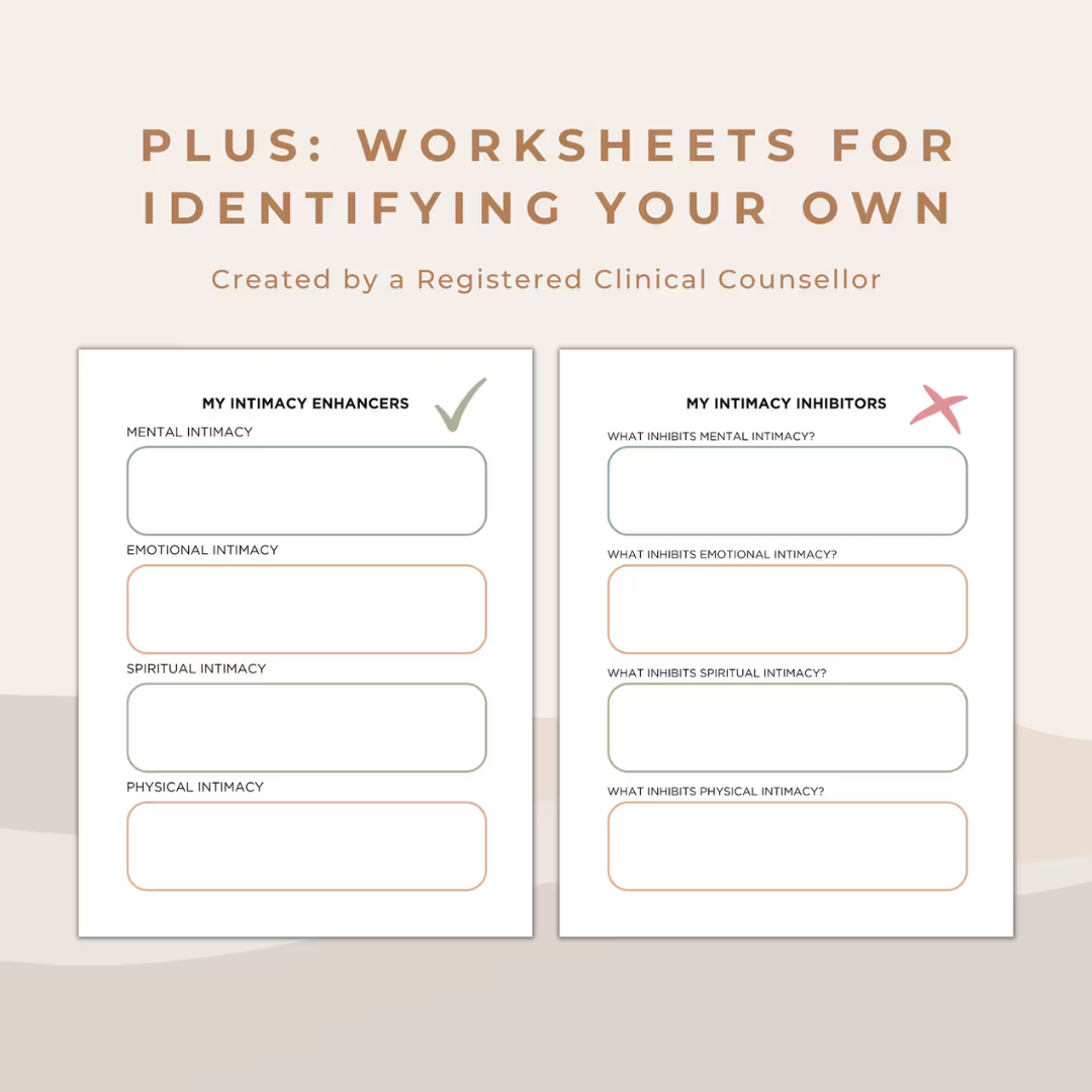 Couples Therapy Intimacy Worksheet: Enhancers & Inhibitors (PDF)