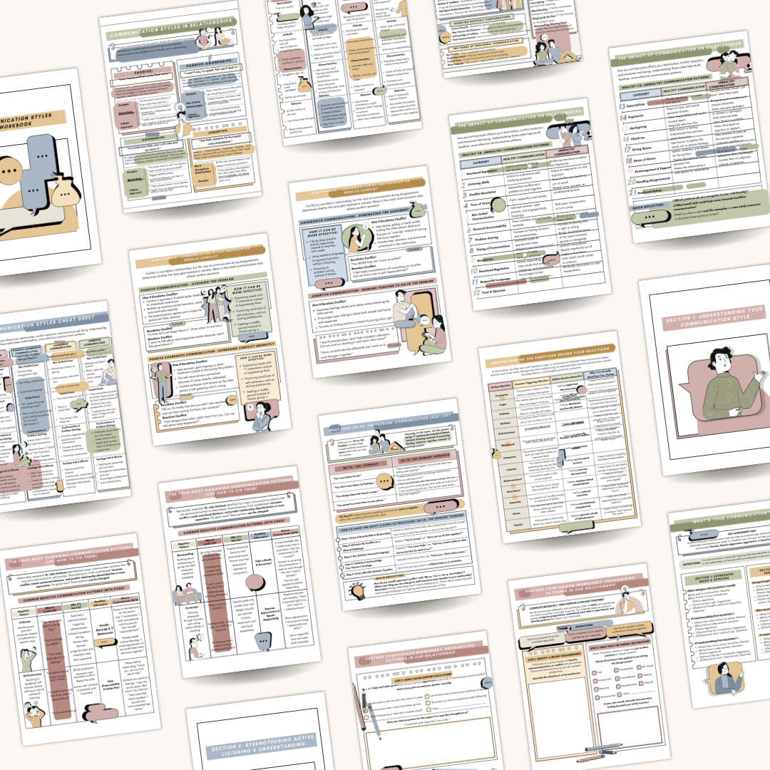 Couples Therapy Workbook, Communication Styles, Boundary Setting