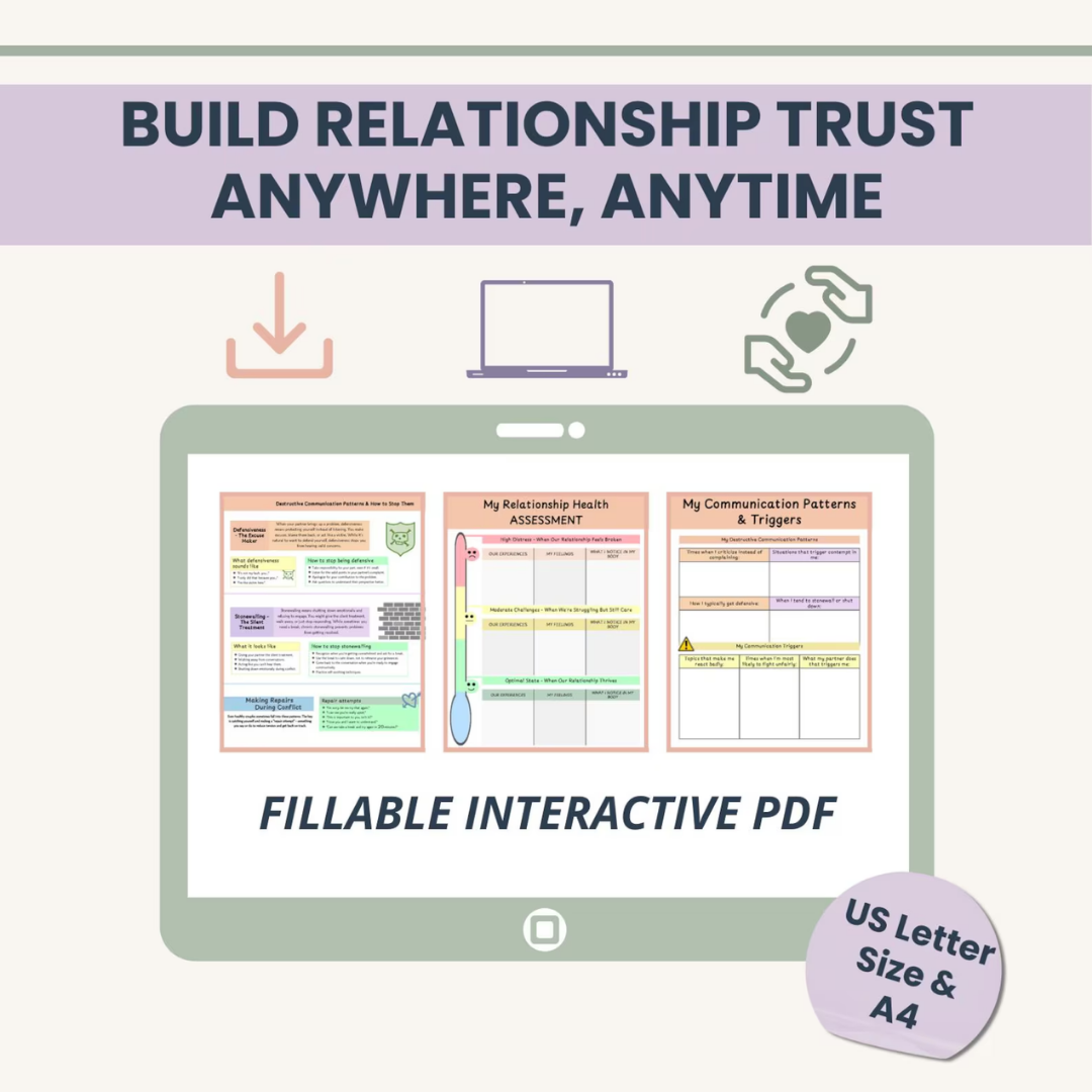 Build You Relationship House, Couples Therapy Worksheets, Therapist Designed Relationship Guide, Communication & Conflict Skills, Emotional Intimacy