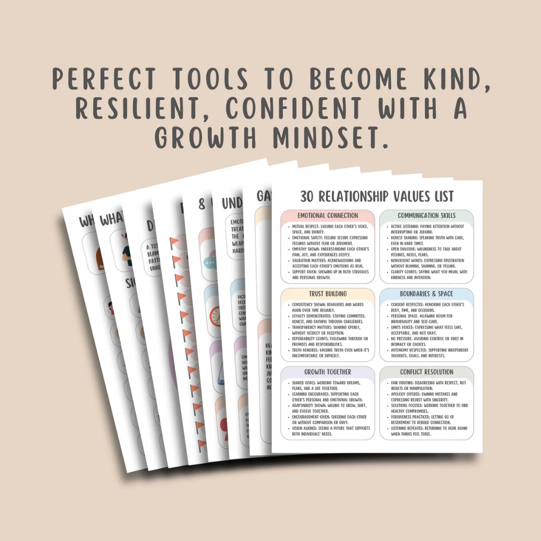 Healthy vs. Unhealthy Relationships, Couples Therapy Guide, Relationship Values, Red Flags & Boundaries,