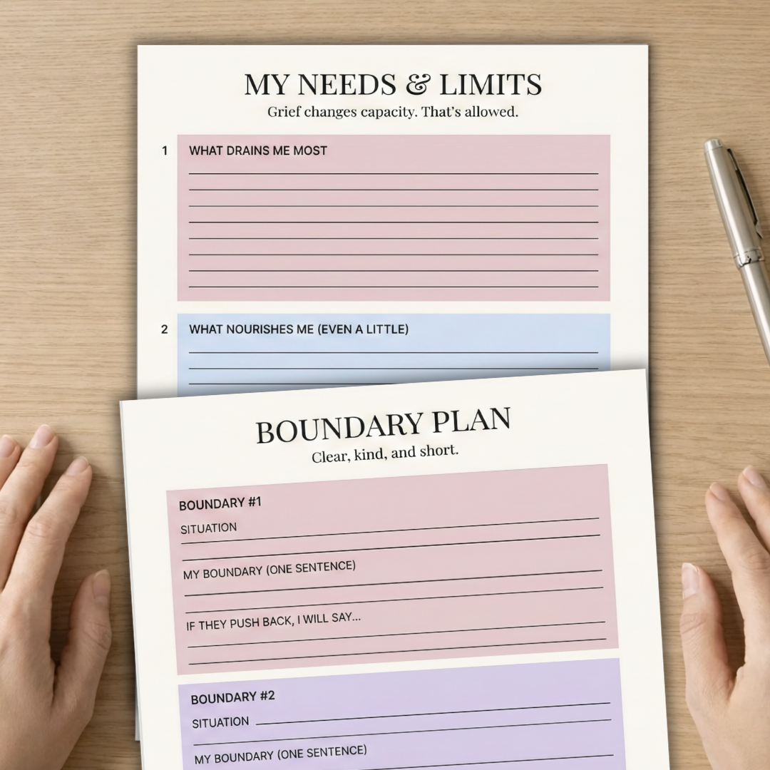 Grief & Loss Workbook, 50 Pages, Coping Skills, Reflection Prompts, Emotional Resilience, Healing