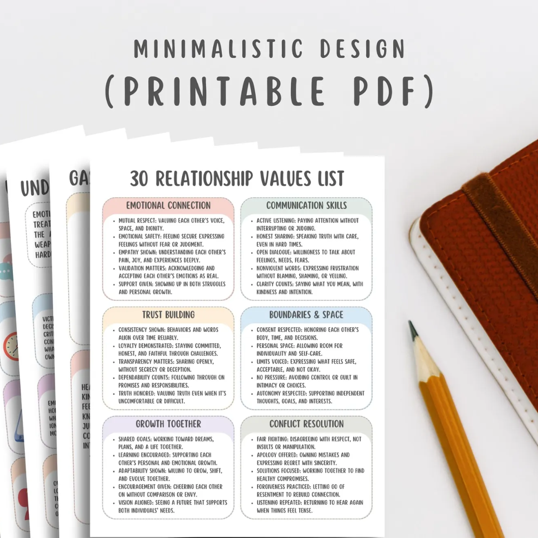 Healthy vs. Unhealthy Relationships, Couples Therapy Guide, Relationship Values, Red Flags & Boundaries,